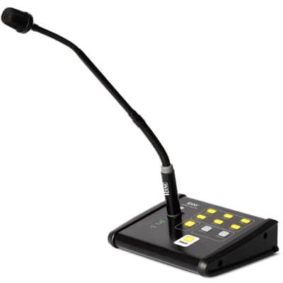 Rane Commercial Zone Pager | Tabletop Commercial Audio Smart Paging Station With 6 Zones and Dynamic Microphone Included image 1