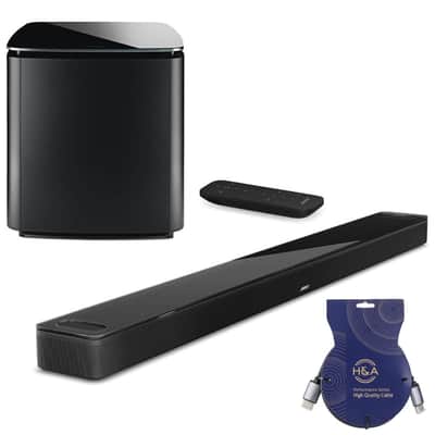 Bose Smart Ultra Dolby Atmos Soundbar Speaker, Black, Bundle with Bose Bass Module 700, Sound Bar for Home Audio Speaker TV Wireless, Bluetooth, Wifi, Alexa, Google, Voice Control + H&A image 2