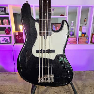 Alleva Coppolo LG5 Standard in Black Micro Flake Metallic: White Pickguard, Indonesian Rosewood Fingerboard & AC In-House 60s Pickups image 1