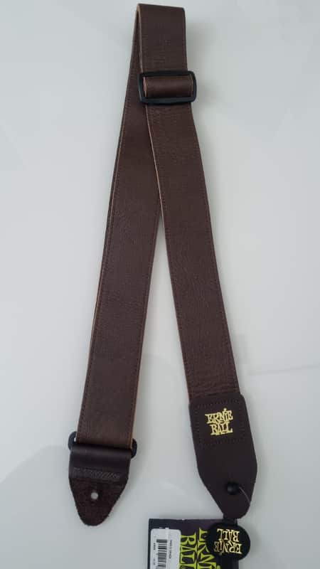 Ernie Ball 4135 2" Tri Glide Italian Leather Guitar Strap - Brown image 1