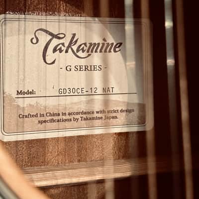 Takamine GD30CE-12NAT G30 Series 12-String Dreadnought Cutaway Acoustic/Electric Guitar 2010s - Natural w/ Takamine Case image 3