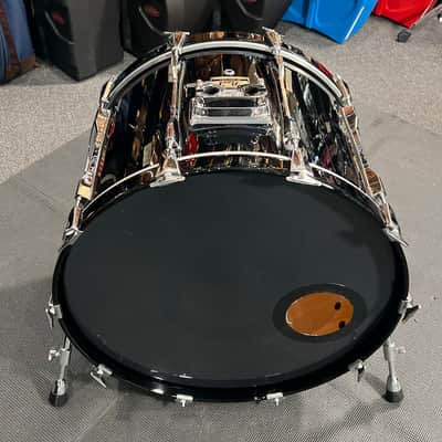 Vintage Late 80's Pearl BLX 16x24" Bass Drum in Piano Black Lacquer image 2