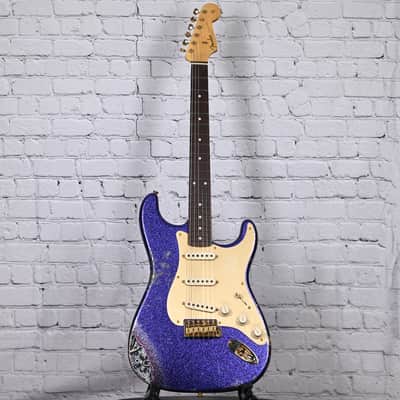 Fender Custom Shop 62 Stratocaster Heavy Relic Purple Sparkle / Black Paisley 2025 image 1