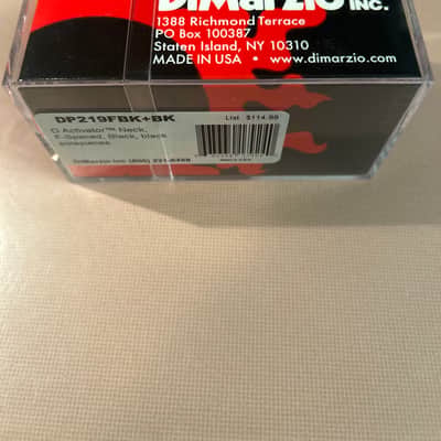 DiMarzio DP219FBK + BK D Activator F-Spaced Neck Humbucker 2010s - Black image 5