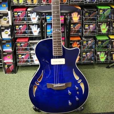 Crafter SAT-QMMS semi electro acoustic guitar - Quilted maple marine sunburst finish - Made in Korea image 1