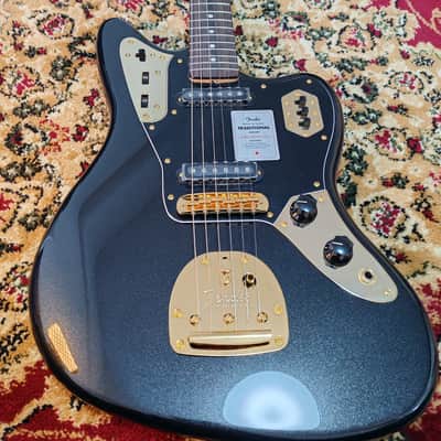 *NEW IN BOX* 2026 Fender Japan Limited Edition Traditional Collection, 60's Jaguar Black Pearl Gold with Matching Headstock, MIJ JD26 image 13