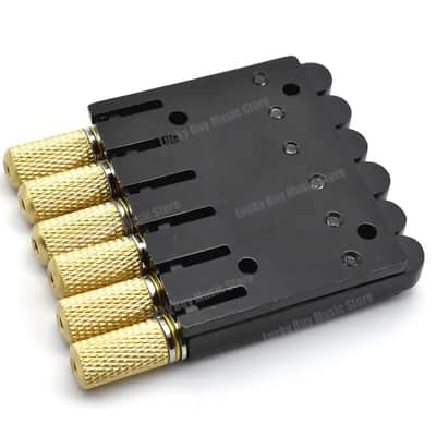 6 String Headless Guitar Brass Bridge Single String Individual Saddles image 5