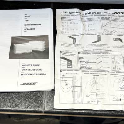 Bose 151 Indoor Outdoor Speakers w/ Mounting Brackets, Original Box & Instructions, Black image 10