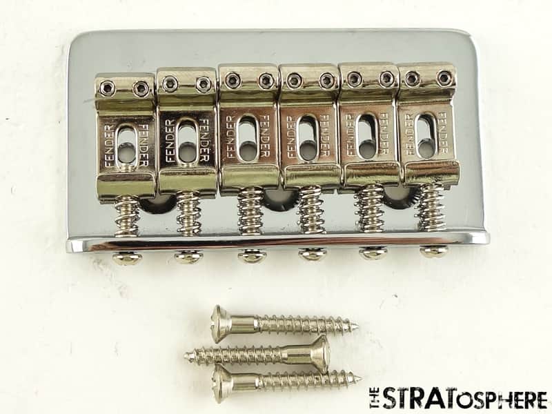 Fender Player II Mustang Series Parts, String Through BRIDGE, 6 Steel Saddles image 1