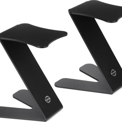 K&M 26773 Monitor Stand Tabletop Monitor Stand Set - Black image 1