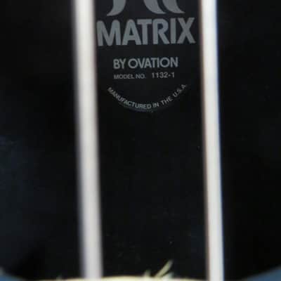 1978 Ovation Matrix 1132-1, Acoustic Guitar, Cherry Sunburst W Chip Case image 10