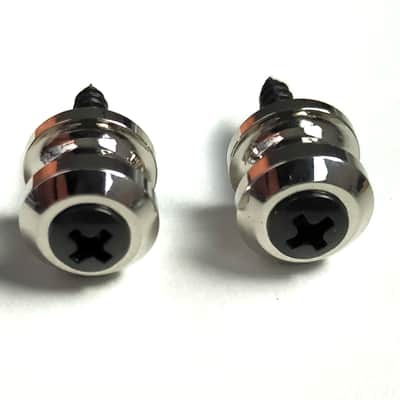2 Nickel Replacement Strap Lock Boutons Schaller style image 1