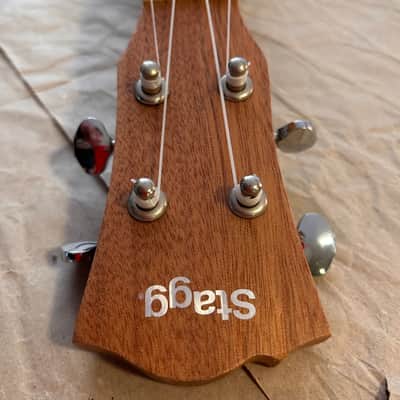 Stagg Soprano Ukulele USX-ROS- S Solid Top F holes and side Soundhole NOS Excellent Condition in original carton box with tags image 8