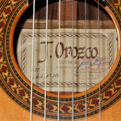 RARITY - MADE IN JAPAN 1977 - JUAN OROZCO 62F10 - RAMIREZ STYLE CLASSICAL CONCERT GUITAR - CEDAR/BRAZILIAN ROSEWOOD image 4
