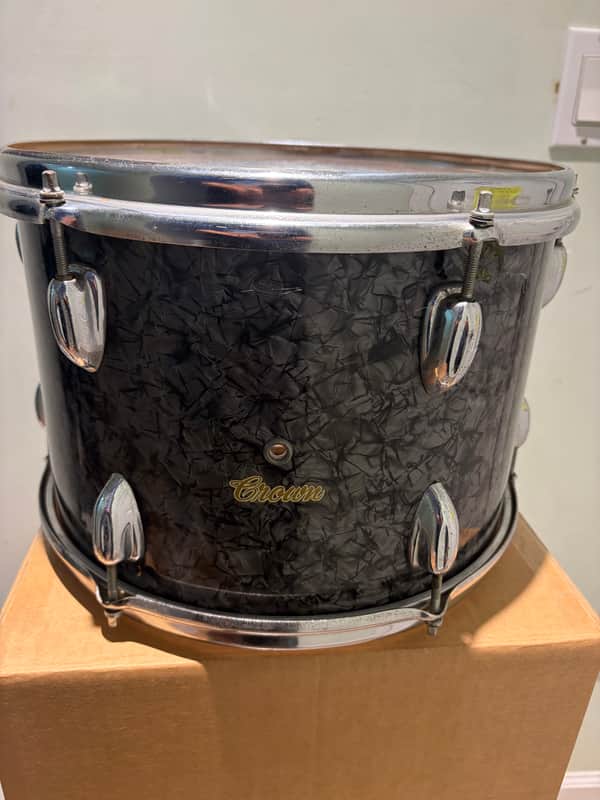 Crown 13" Rack Tom 60/70's Black Dimond Pearl image 1