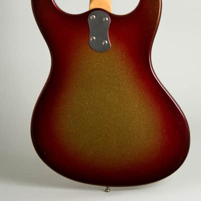 Mosrite Ventures Mark I Solid Body Electric Guitar (1965), ser. #1973, original brown alligator hard shell case. image 4