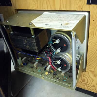 Vintage Kasino Kustom THEA 1970s Powered Black PA Speaker System ALL Discreet 120 Watts Horn+2 15s image 11