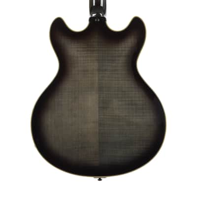 2016 D'Angelico Excel DC Semi-Hollow Electric Guitar w/Stairstep Tailpiece, Grey Black, S16006XXXX image 5