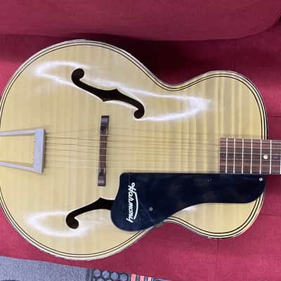 Harmony H1214 Archtone Acoustic Archtop Guitar 1950's - Blond with Faux Flame image 2