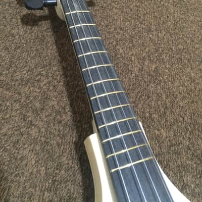 4/4 violin. Handmade flat top, solid body electric with frets. image 3