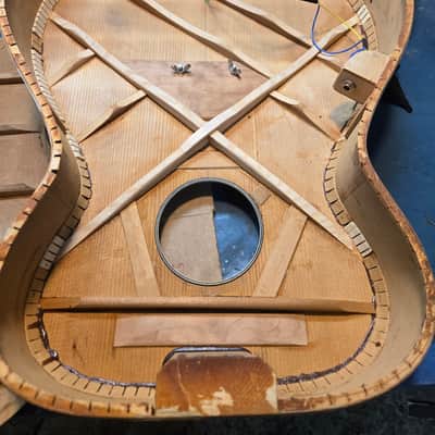Silvertone Harmony 621 1965 - X-brace Conversion, Neck Reset, Bone Nut & Saddle, Seymour Duncan Maverick Soundhole Pickup image 21