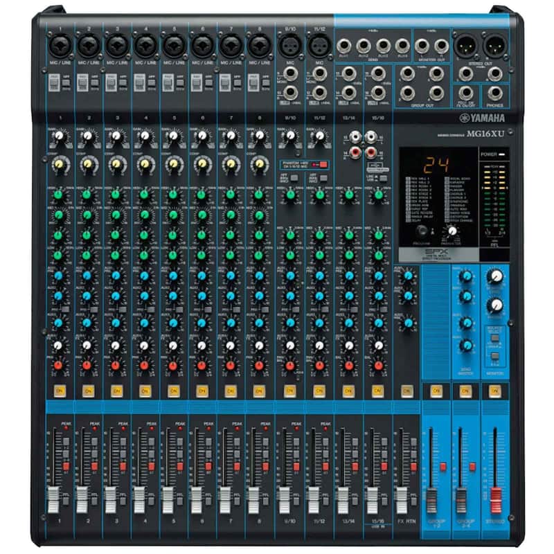 Yamaha MG16XU 16-Input 6-Bus PA Audio Mixer Mixing Console with Effects & USB image 1