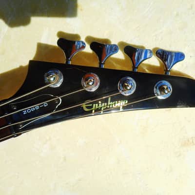 Gibson Epiphone Jazz Bass Guitar, 1993,  Black,  Very Clean image 2