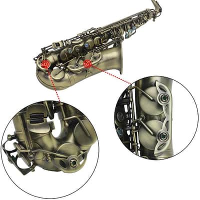 Professional Brass Bend EB E-Flat Alto Saxophone with High F# image 4