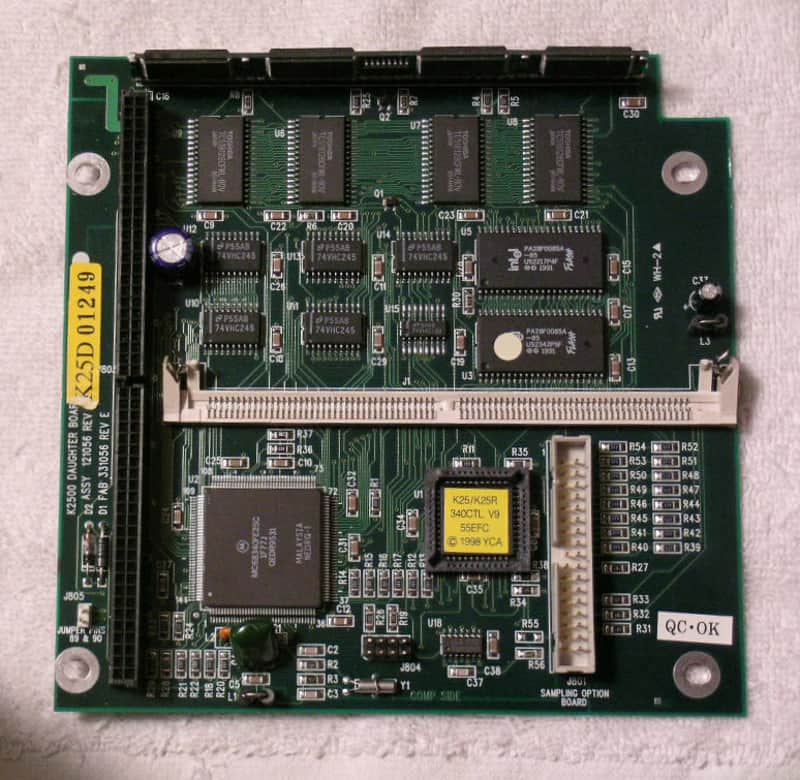 Kurzweil K2500 Engine Daughterboard  (rev E) with P/RAM-2 Program RAM Expansion image 1