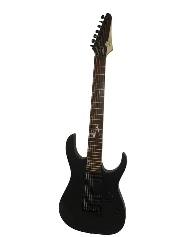 VGS VSM-120 Soulmaster Select VSM-120-7 7-String Electric Guitar with Evertune, Black Satin Matte image 1