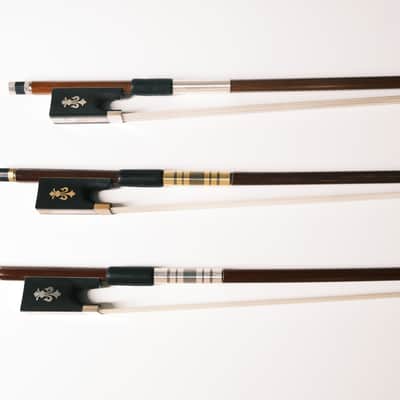4/4 Size Violin Bow. Brazilwood Stick. Natural Mongolian Horsehair image 5