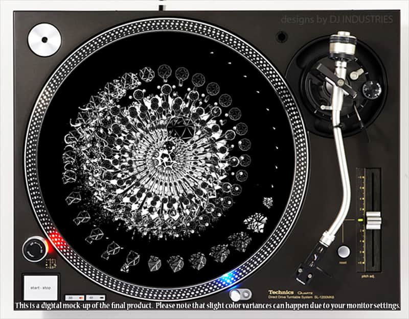 DJ Industries - Geo Explosion - DJ slipmat for vinyl LP record player turntable image 1