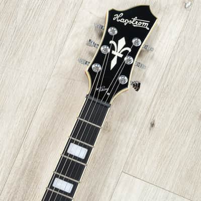 Mint Hagstrom Viking Semi-Hollow Electric Guitar Wild Cherry Transparent Finish WCT image 11