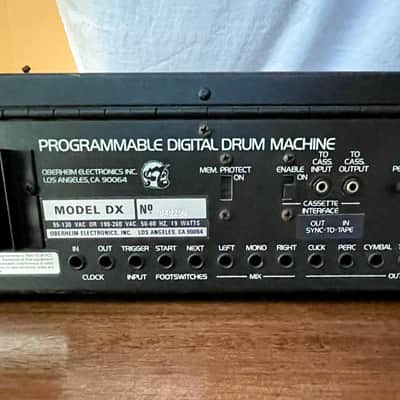 Oberheim DX 6-Voice Drum Machine 1982 - Blue with Wood Sides image 4