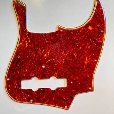 "Boots Aged" Vintage '70's Style Fender Jazz Bass Pickguard Celluloid Tortoise/White Custom Relic'd image 8