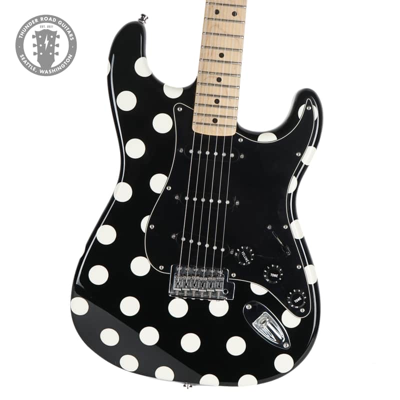 2002 Fender Buddy Guy Stratocaster Black with White Polkadots