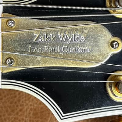 RARE 2003 Epiphone Les Paul Custom Zakk Wylde Signature | Antique Ivory with Bullseye image 11