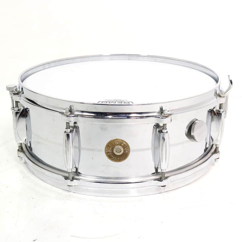 Gretsch Round Badge 4160 Chrome Over Brass 14x5" 8-Lug Snare Drum 1961 - 1971 image 1
