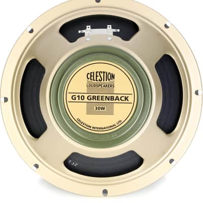 Celestion G10 Greenback 10-inch 30-watt Replacement Guitar Amp Speaker - 8 ohm image 1