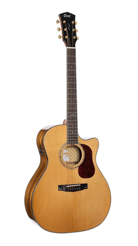Cort GOLDA6-BO Bocote Grand Auditorium Solid Spruce Top 6-String Acoustic-Electric Guitar w/Deluxe Soft-Side Case image 1