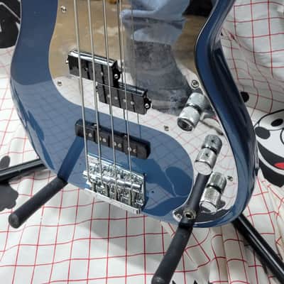 1977 Fender Precision Bass, Pelham Blue, hard case image 3