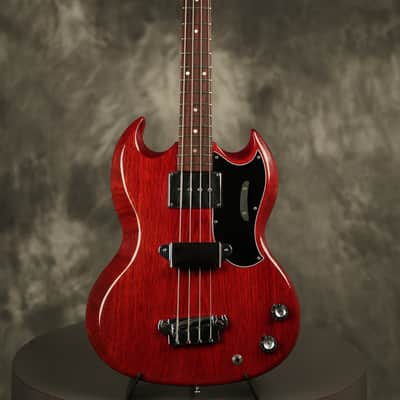 1965 Gibson EB-0 Bass Cherry wide nut width image 2