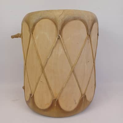 16x13"Hand Carved Log Drum Rawhide Medicine Shamanic Ritual Percussion Music+Med image 4