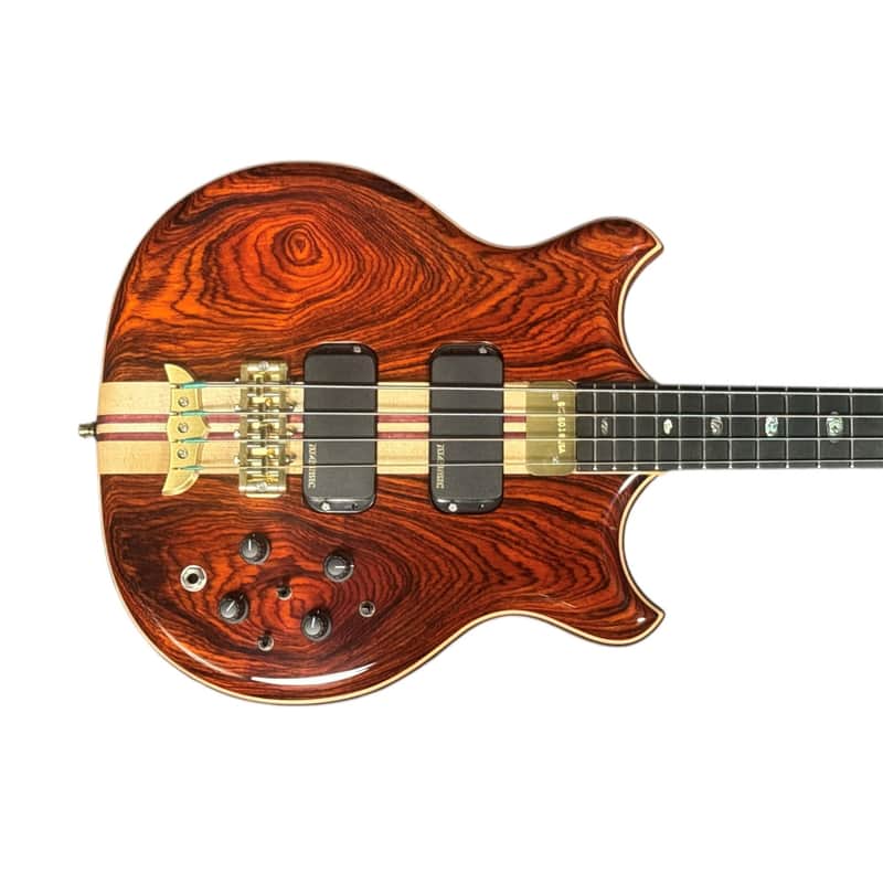 Alembic Stanley Clarke Sign Deluxe, Cocobolo / Ebony / Green and Amber LED's  9.8 LBS *IN STOCK* image 1