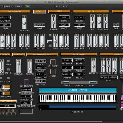 Virtual JP-8000 editor / programmer - Roland JP-8000 / JP-8080* - LOGIC v4 - X