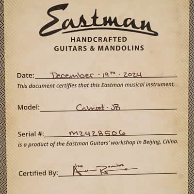Eastman Cabaret-JB Nylon String Archtop #M2428506 image 7
