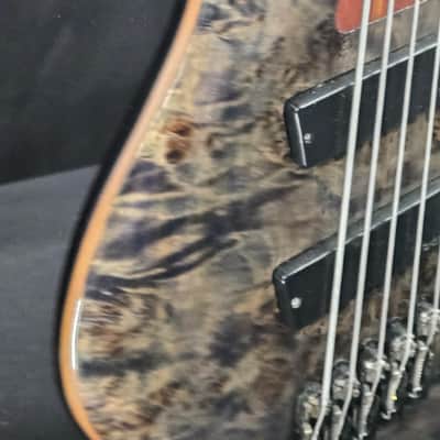Ibanez SRMS805 Multi-scale 5-string Bass Guitar - Deep Twilight image 3