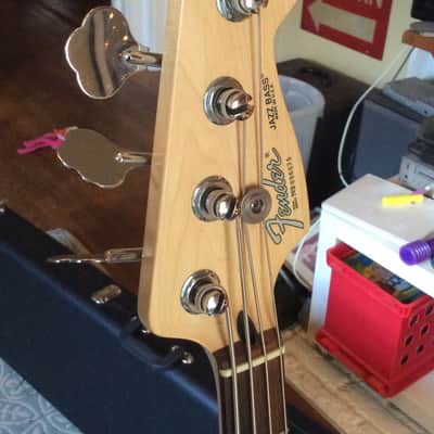 1993 Fender American Standard Longhorn Jazz Bass Metallic Caribbean Mist  With AVRI Hard Case! RARE image 12