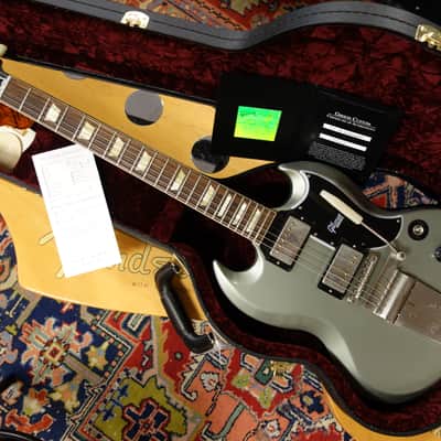 Gibson 1964 SG Standard Reissue Meastro Vibrola VOS Silver Mist Poly imagen 7