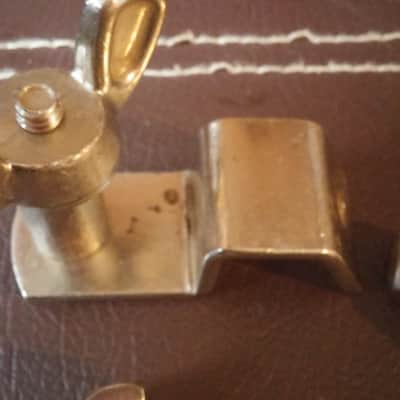 VINTAGE Ludwig WFL Leedy Slingerland NICKEL PARTS LOT Mouse Ear Wing Bolts MOUNT 40s 50s image 8